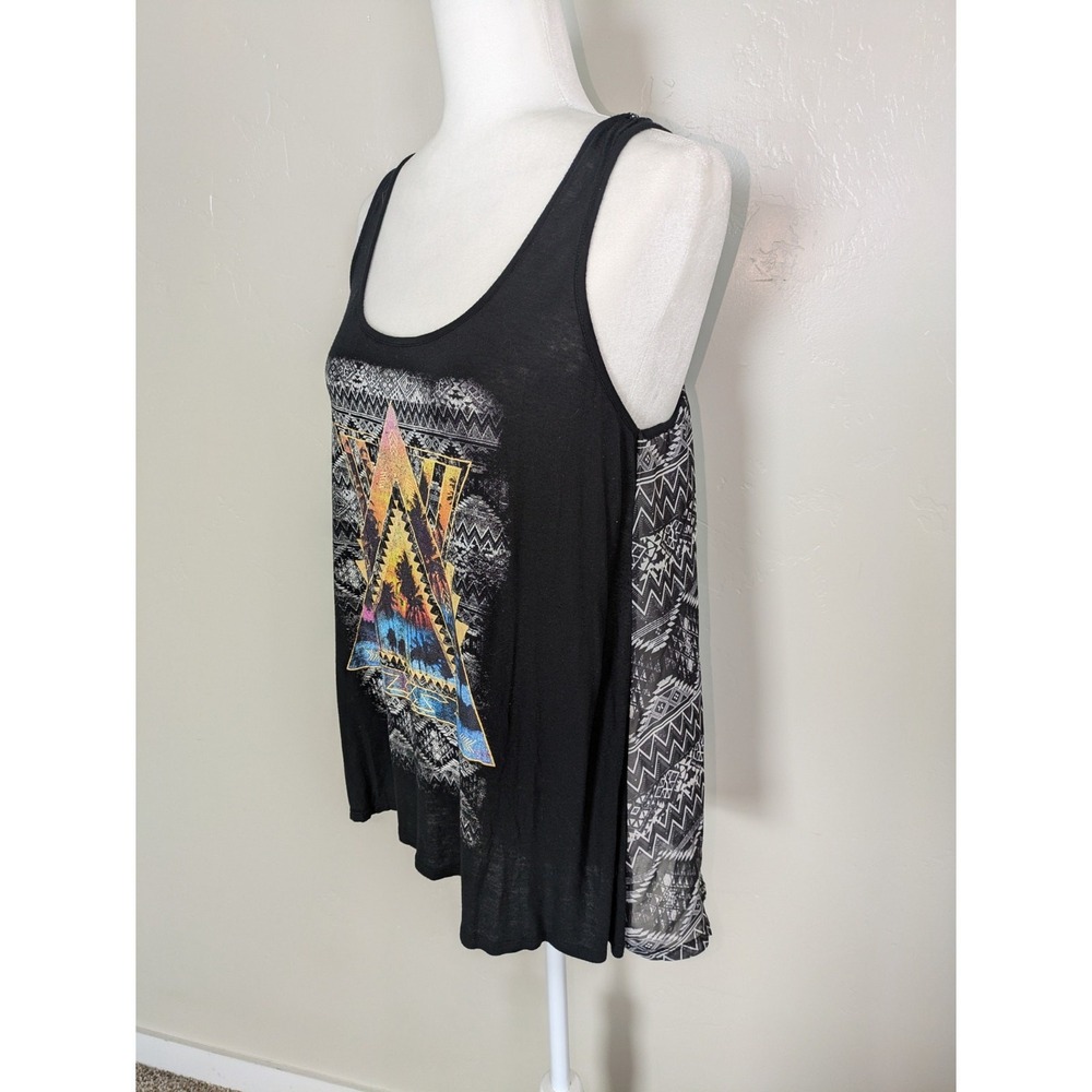Sugar High Tank Womens Large Lightweight Aztec Graphic Southwestern Retro Top